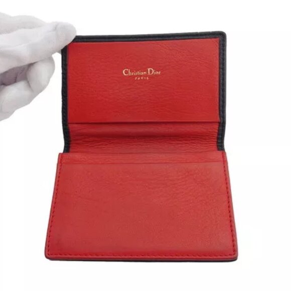 Dior Card Case CD Mark Leather Authentic Used - Picture 5 of 9